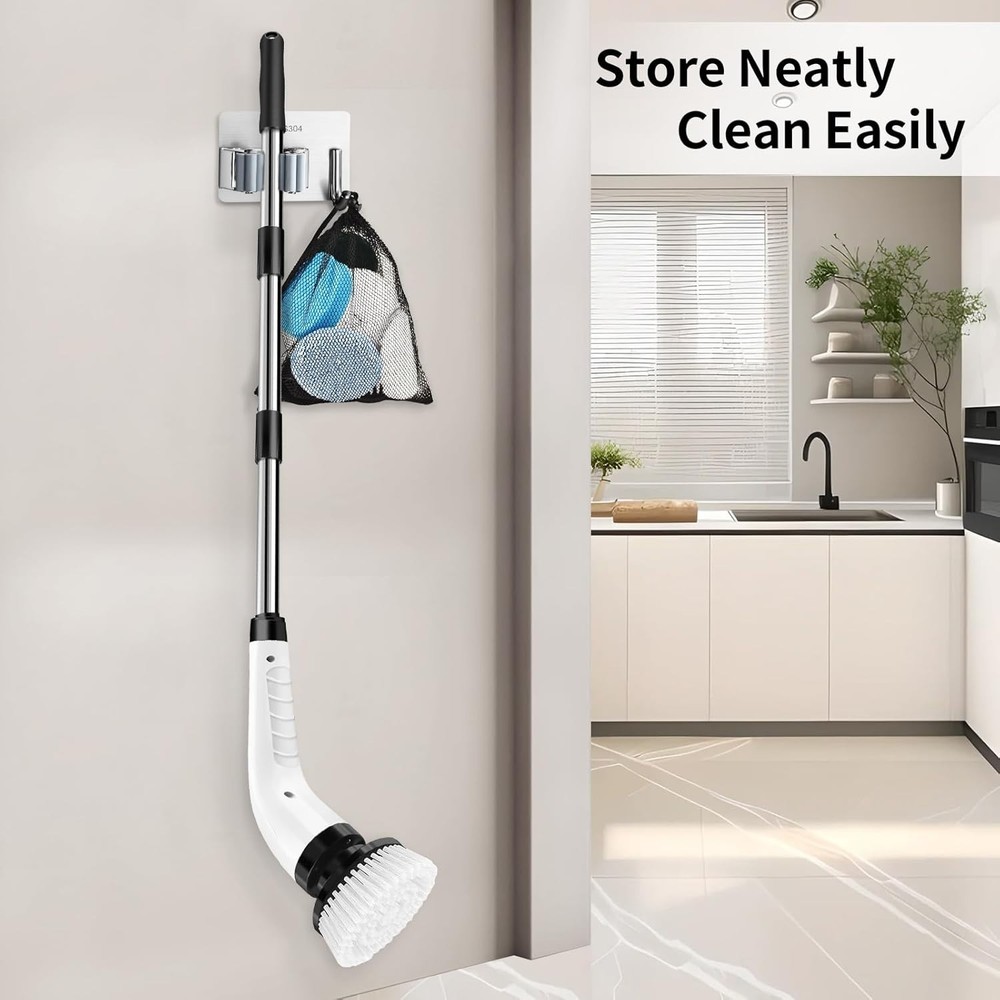 Electric Spin Scrubber - Waterproof, Rechargeable & Lightweight with LED Display