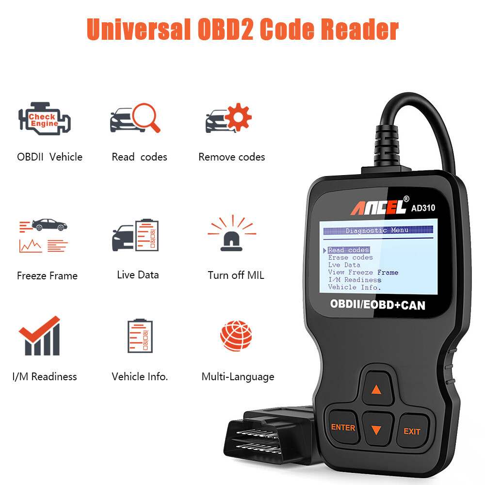 Ancel AD310 Car OBD2 Scanner Code Reader Auto Diagnostic Scan Tool Check Engine