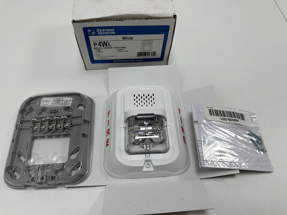 SYSTEM SENSOR P4WL WALL HORN STROBE (WHITE)