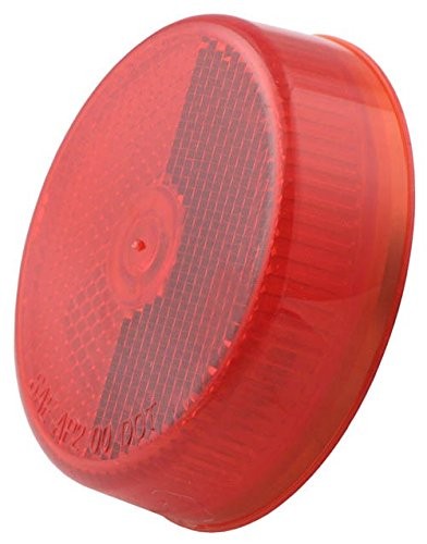 Red 2 1/2" Round Side Marker Lights With Reflector (1 per pack)