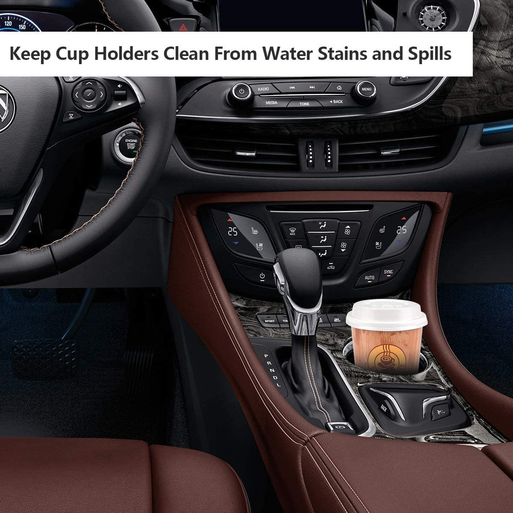 Absorbent Car Coasters 2 Pack for Cup Holders, 2.56" Ceramic Stone & Non-Scratch
