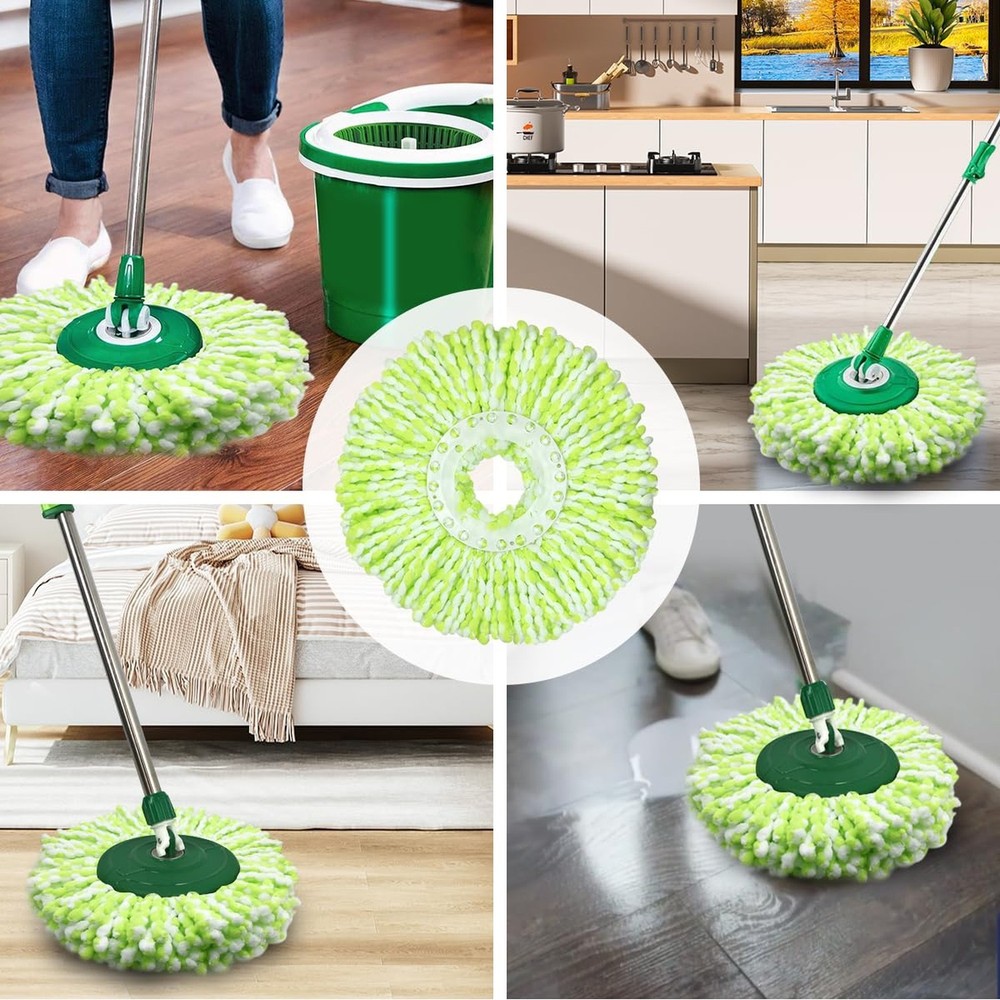 3 Pack Mop Head Replacement Compatible with Libman All-in-One Spin Mop, Micro...