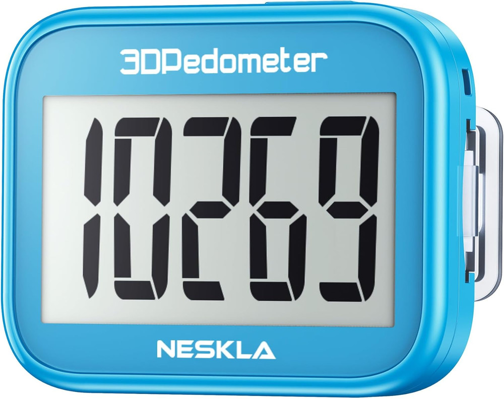 3D Pedometer for Walking, Simple Step Counter with Large Digital Display, Step T