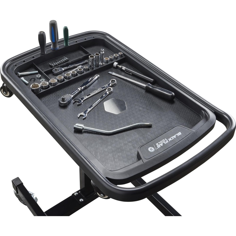 Black Flag™ Adjustable Height 2-in-1 Rolling Tool Tray
