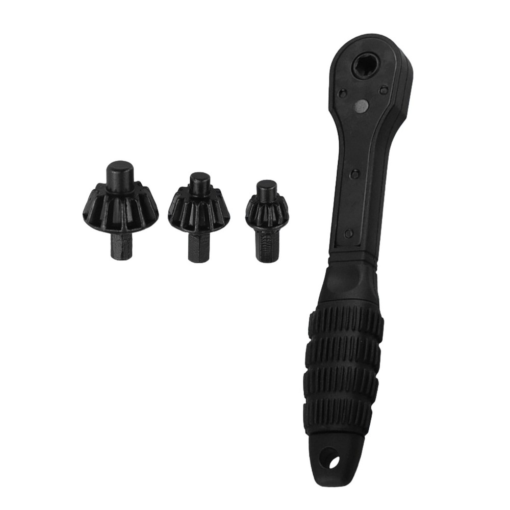 Ratchet Action Drill Chuck Key 2-in-1 Universal Wrench Set with Three Socket