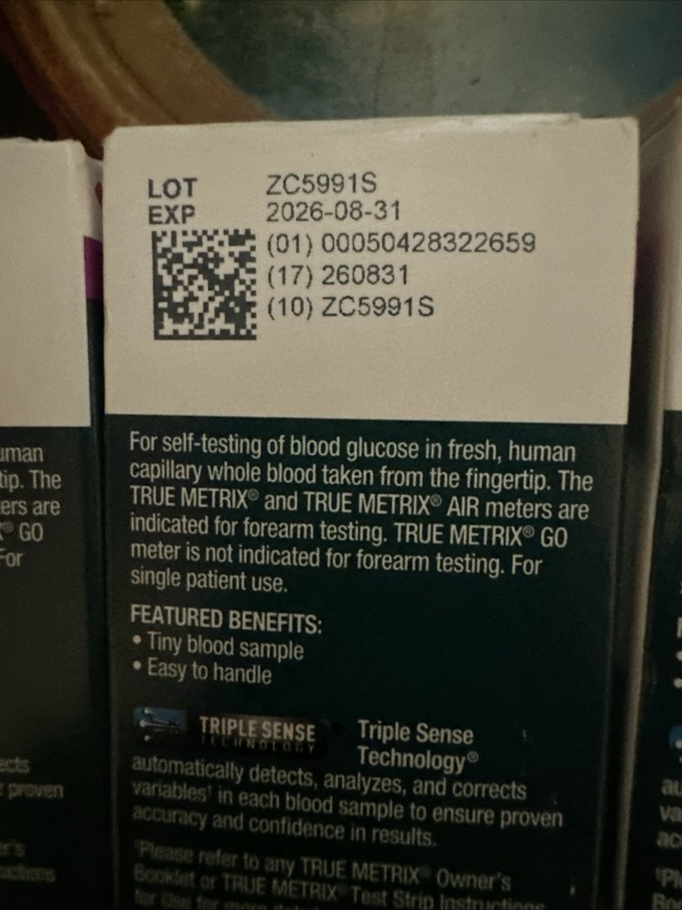 3 boxes CVS Premium 1 Box Strips True Metrix Test Strips - 4 boxes 200 Strips.