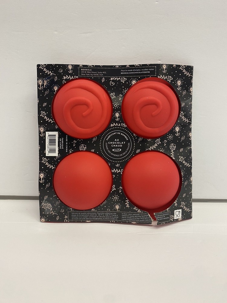 Hot Chocolate Bomb Maker Red Silicone Mold