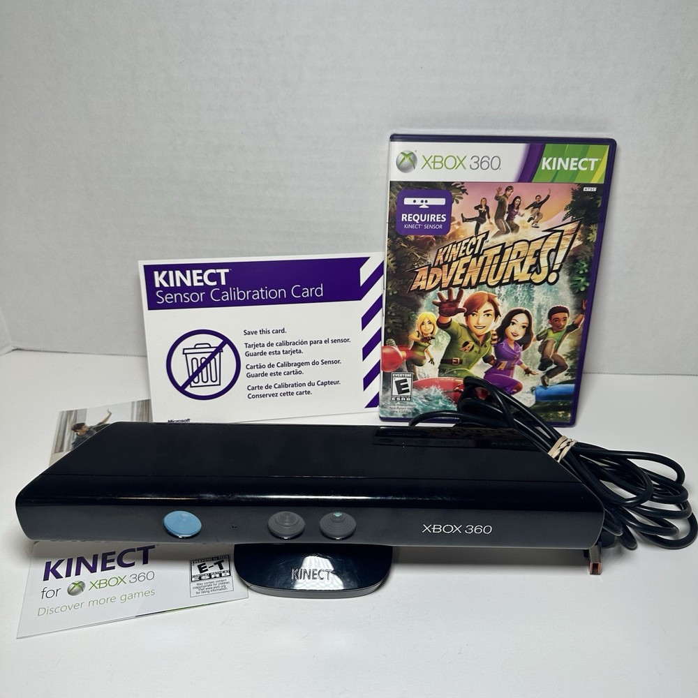 Xbox 360 Kinect Motion Sensor With Kinect Adventures - Tested