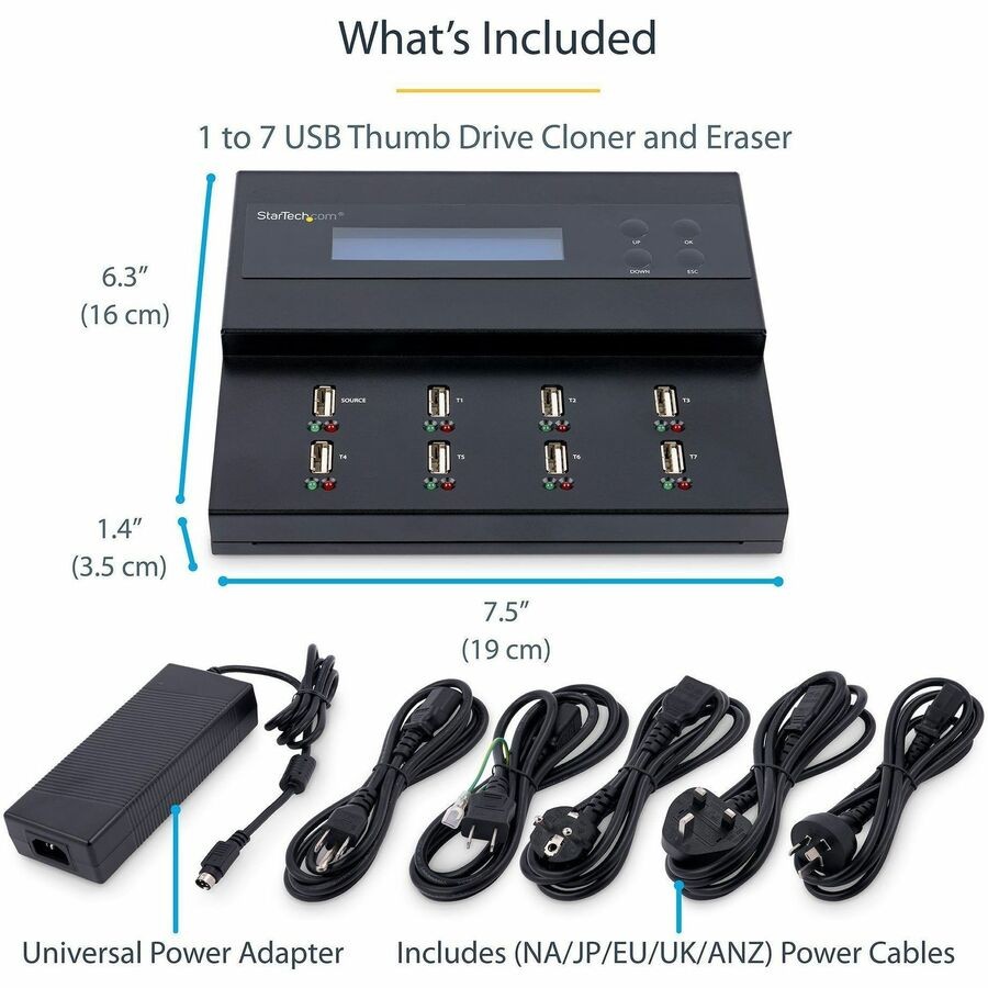 StarTech USBDUPE17 1:7 USB Duplicator & Eraser - USB 3.0