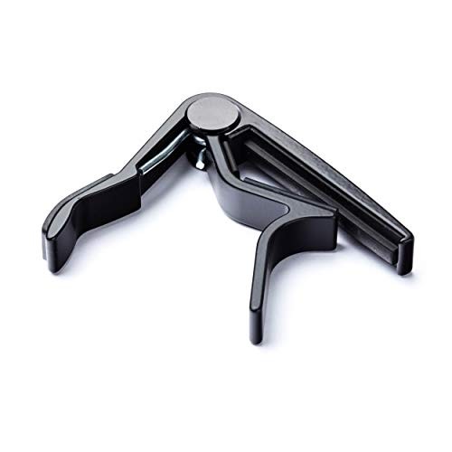 Black Ergonomic Guitar Capo with Padded Handle for Easy Key Changes