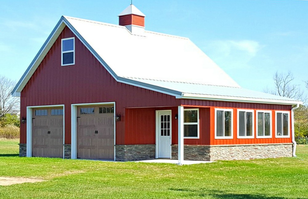 12 Pole-Barn Layouts with Lofts - Complete Construction Plans (B6)