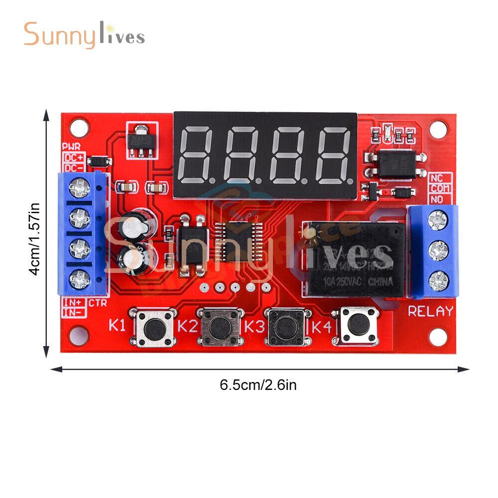 DC5V/12V/24V Time Delay Relay Module Timing Optocoupler Isolated Pulse Cycle US