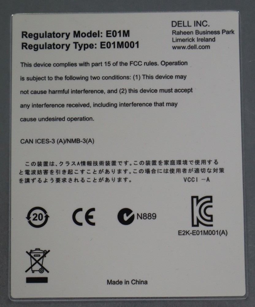 Dell Compellent SC2 Storage Array Controller E01M E01M001