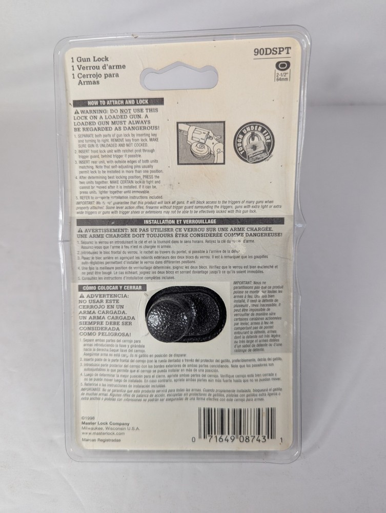 Master Lock Keyed Gun Trigger Lock 2 Keys Master Lock Gun Lock New & Sealed