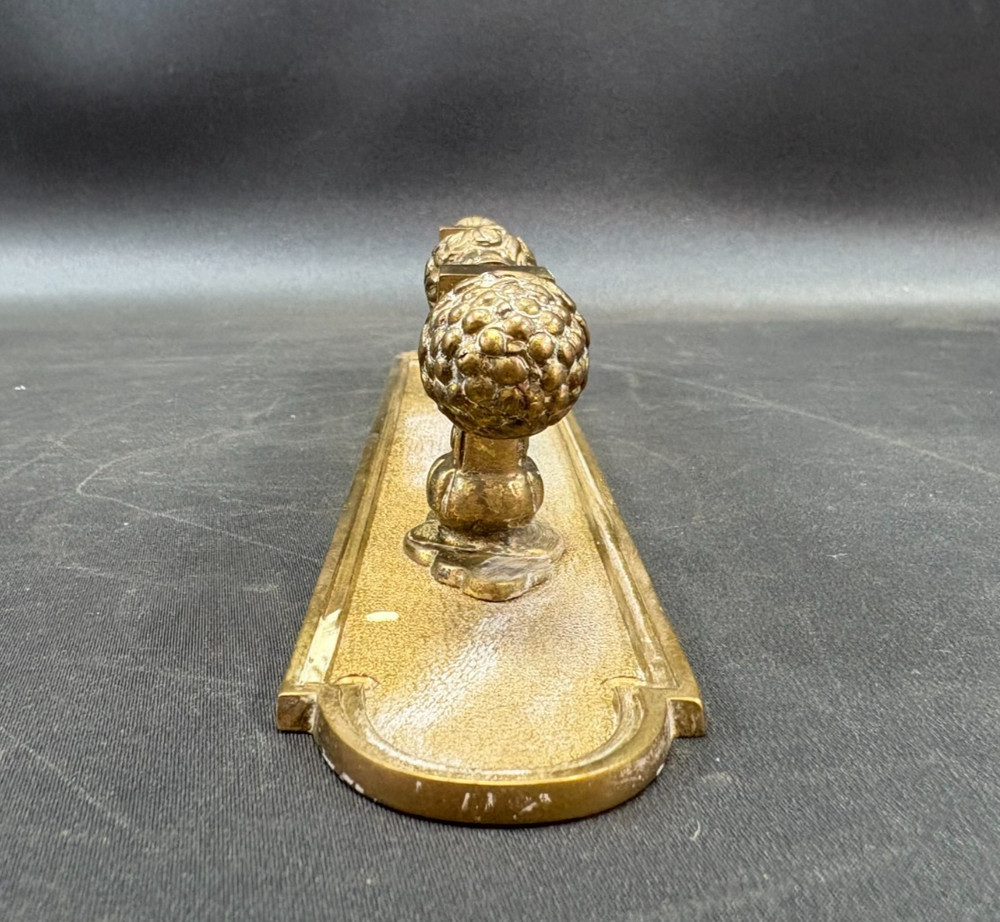 Vintage Ornate Solid Brass Door Pull Handle Victorian Style - 11.5"