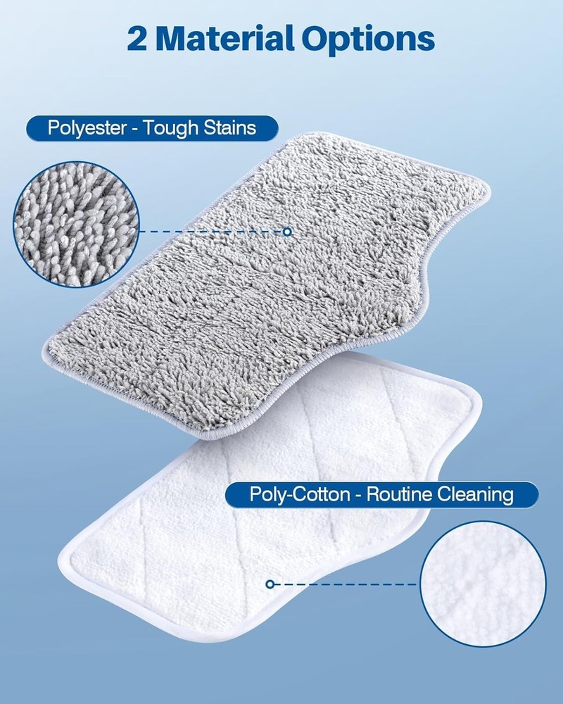 Durable 6-Pack Replacement Pads - Reusable Microfiber Cloths