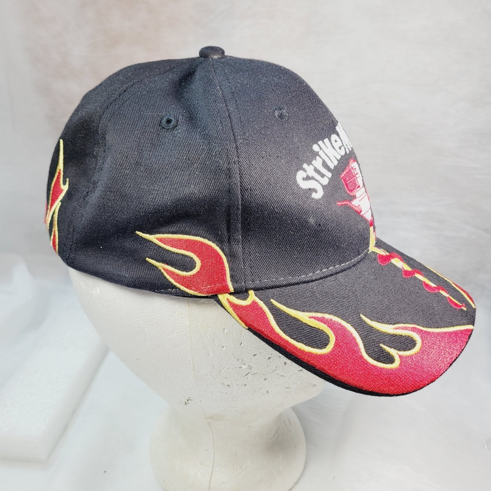 Black Strikemaster Fire in the Hole Billed Cap, Adjustable Strap