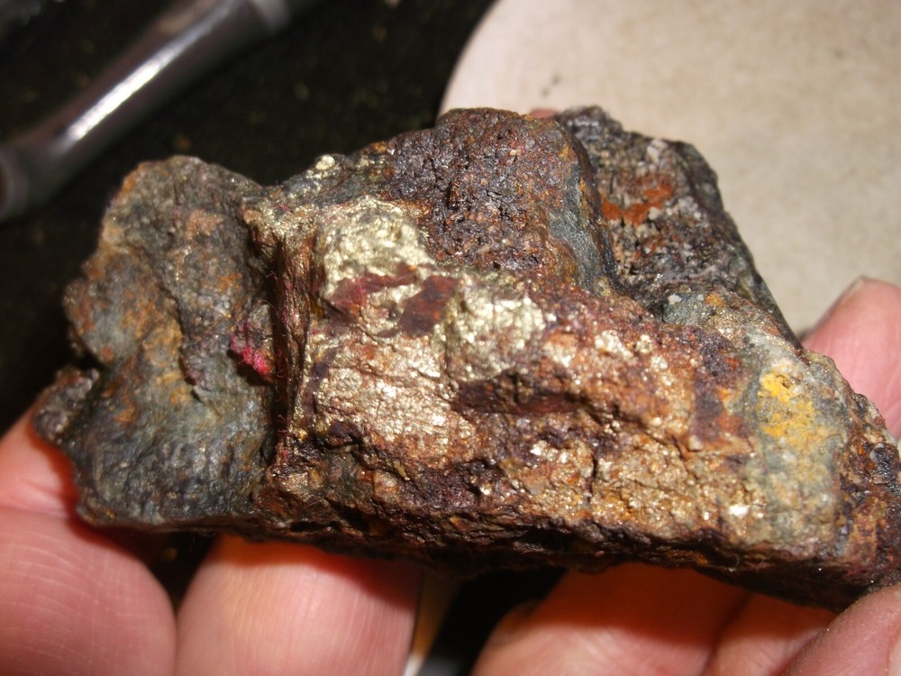 Gold, silver, copper, 212 grams samples ,ore high grade .