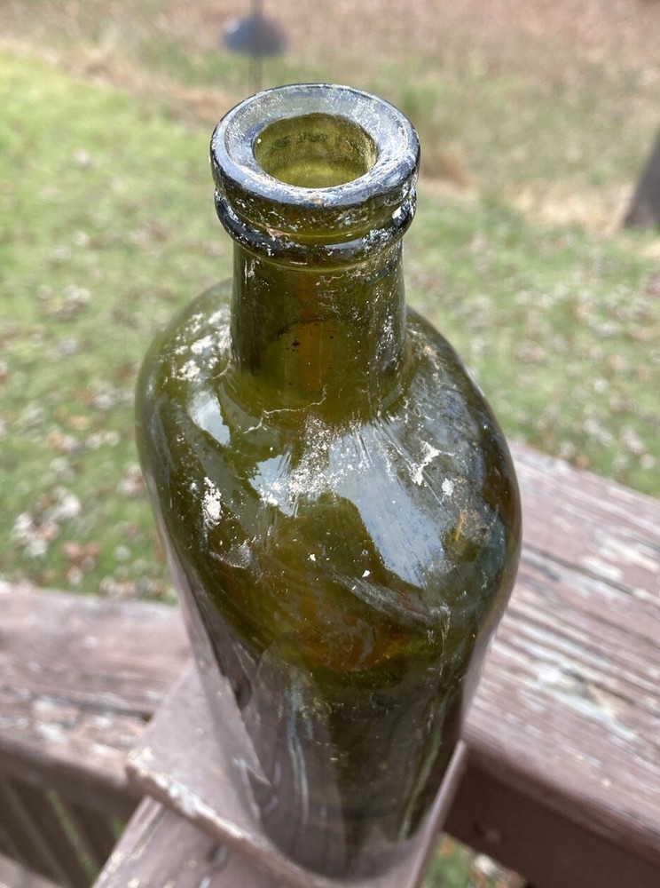 Large Green Scotch Whiskey Flask