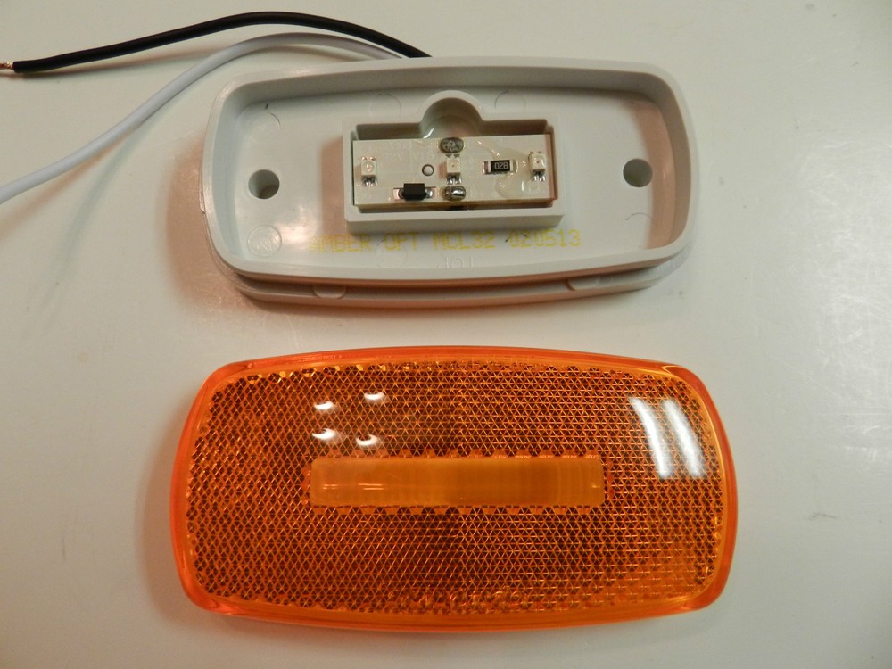 Amber Camper Trailer RV Light 3 LED 2 x 4 surface Clearance marker Optronics