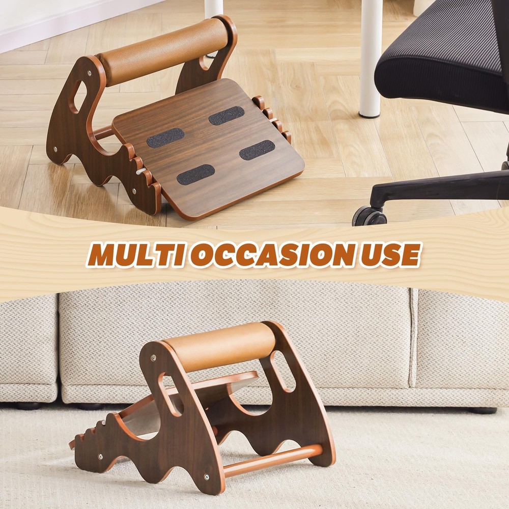 Spacocld Adjustable Rocking Foot Rest Stool Under Desk at Work - Ergonomic