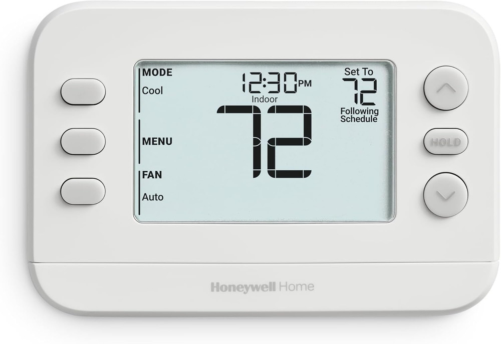 New! Programmable Thermostat, Single-Stage, 1 Heat/1 Cool Compatibility, 5-2 Da