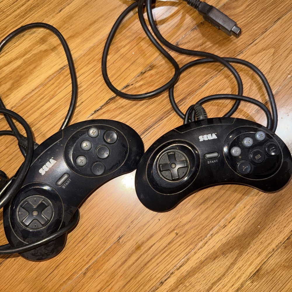 Sega Genesis 2 Black Game Console System Bundle with 2 Controllers and Cables