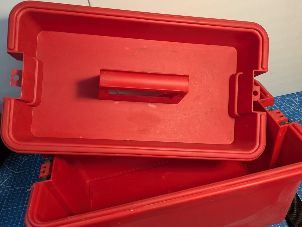 Snap On Tools 2 Tray Poly Toolbox KRW200R, Red & Black, With Removable Strap