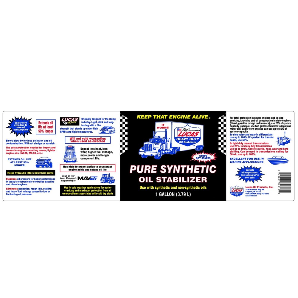 Pure Synthetic Oil Stabilizer 1 Gallon for Enhanced Engine Performance