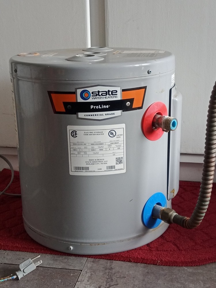 State Proline Commercial Electric Water Heater.  6 Gallon Used In Small Office.