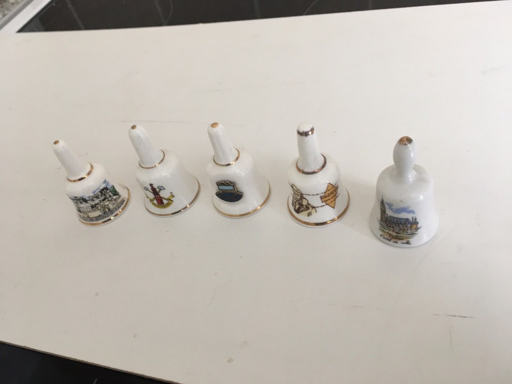 Porcelain Bells X5 With Designs On