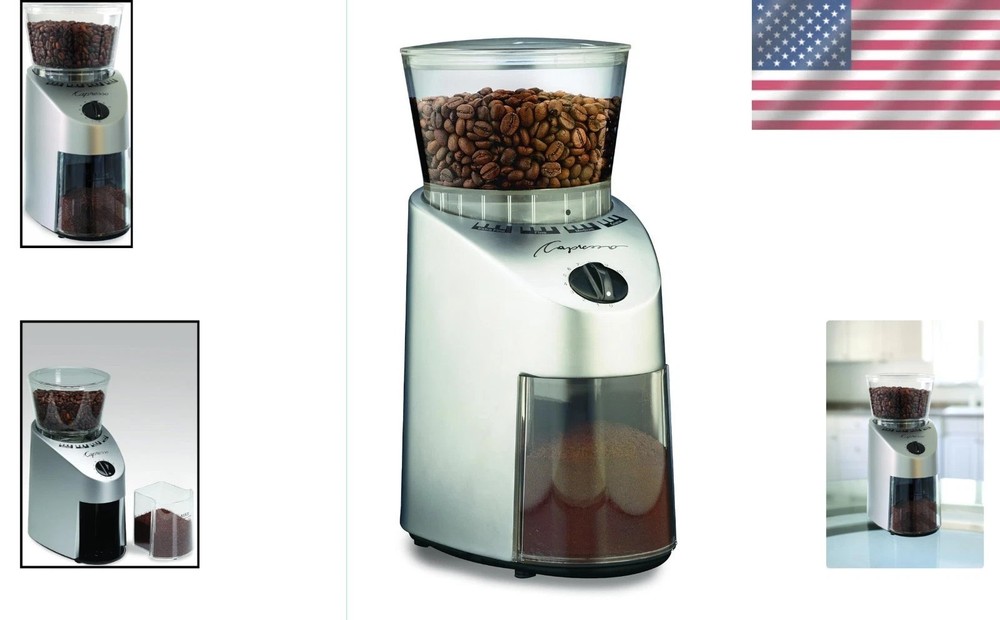 Versatile Brushed Silver Infinity Burr Grinder - Ideal for All Coffee Styles