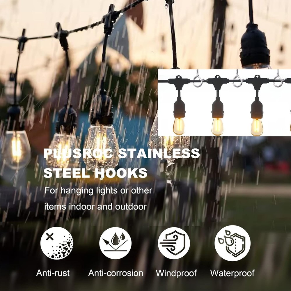 PlusRoc 20 Pack Stainless Steel Ceiling Hooks for Silver