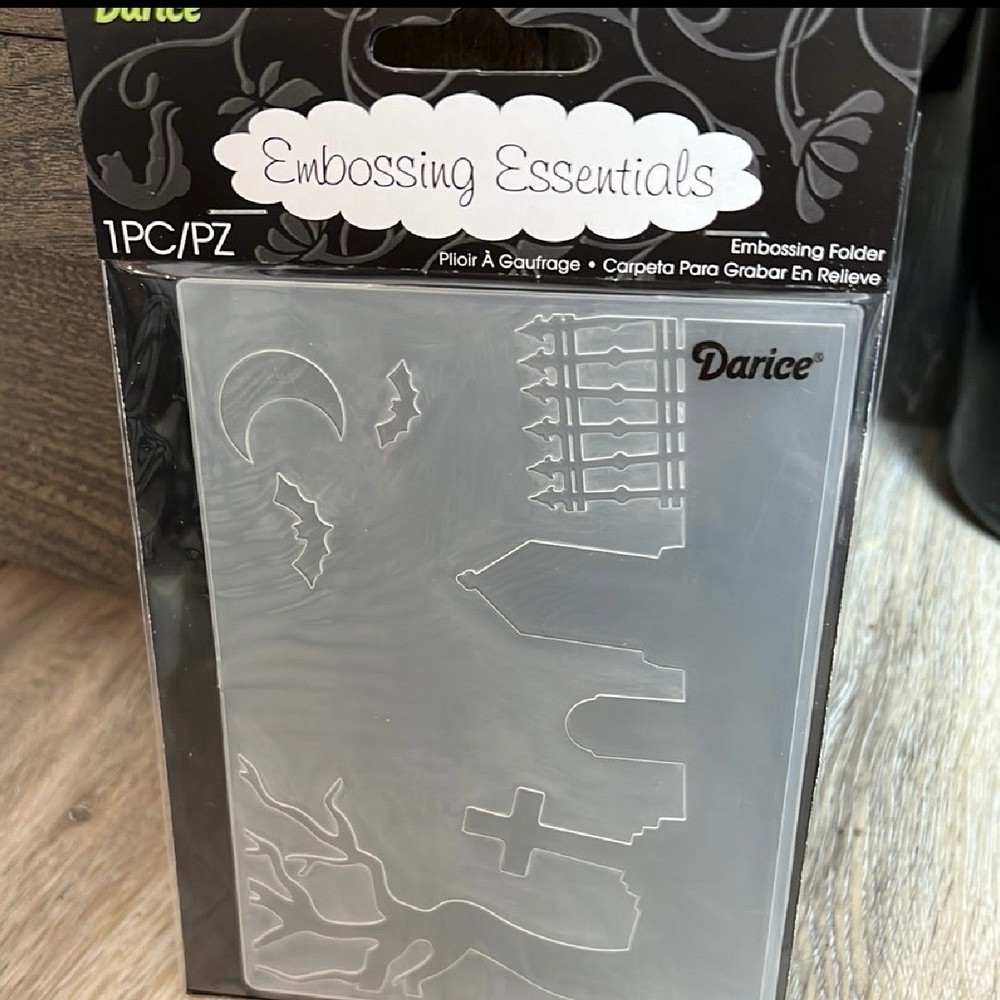 Darice Embossing Folder Graveyard Scene Halloween