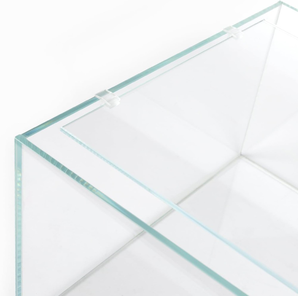 4mm Thick Clear Glass Aquarium Lid, Includes 4 Clips for Secure Placement, 34...