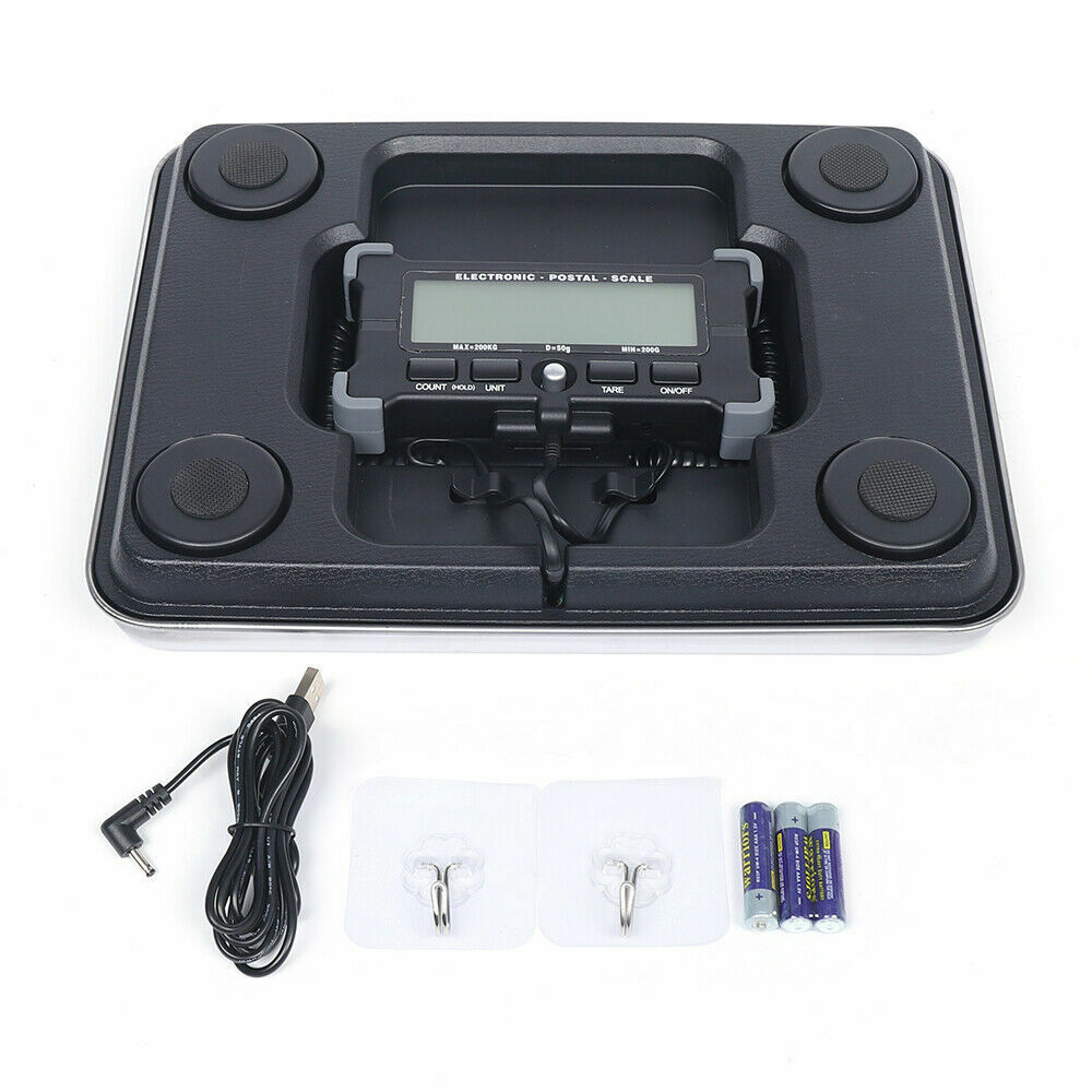 12.4" × 9.8" Digital Mail Parcel Scale with LCD Display, 200 kg Capacity
