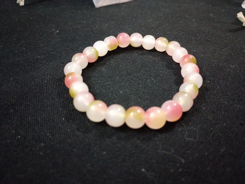 jasper glass bead bracelet