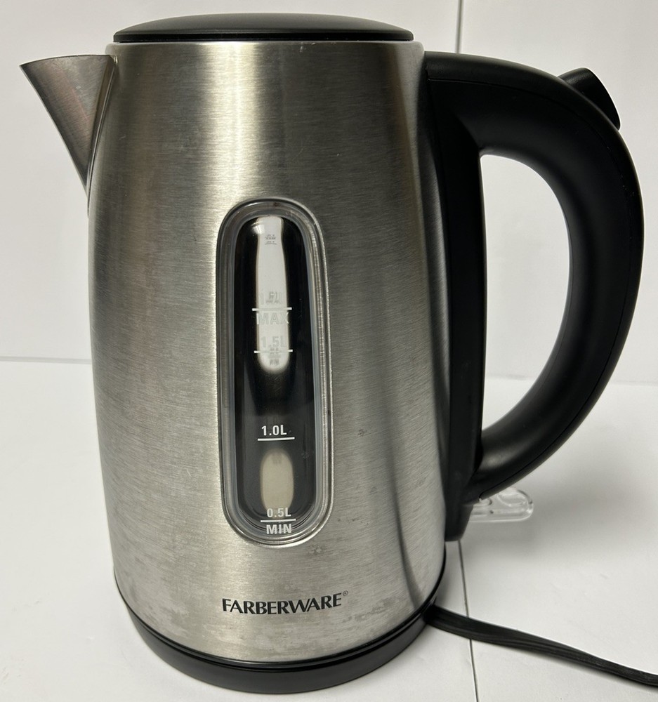 Farberware Electric Kettle 1.7L Stainless Steel Auto Shut-off Fast Boil Works