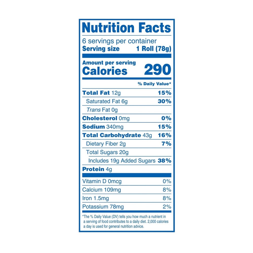 Hostess Cinnamon Rolls Snack Cake 6 Packs, 2 Boxes (12 Rolls Total)