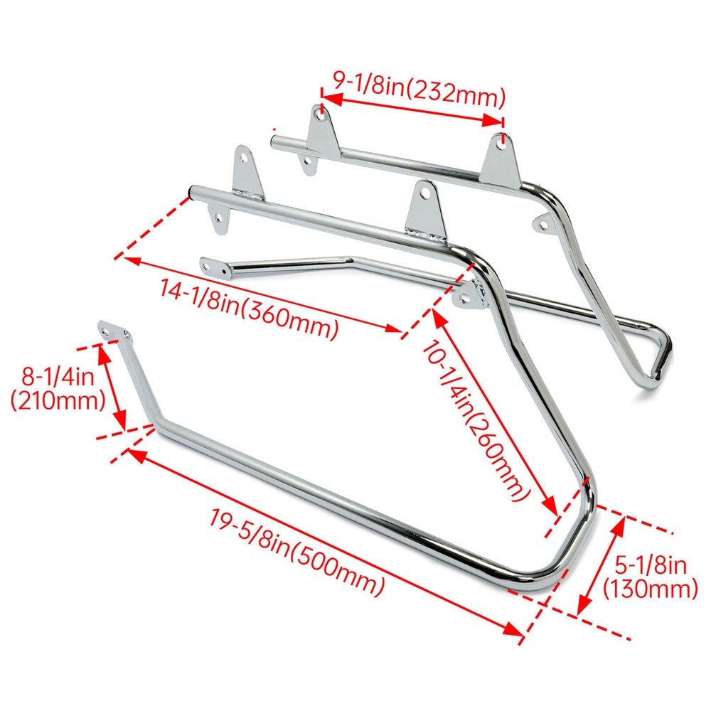 For Harley Softail 84-2017 5" Stretched Extended Saddle bags Conversion Brackets