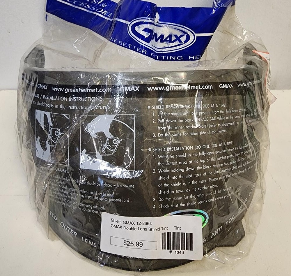 GMAX Double Lens Shield-Tint *12-8664*