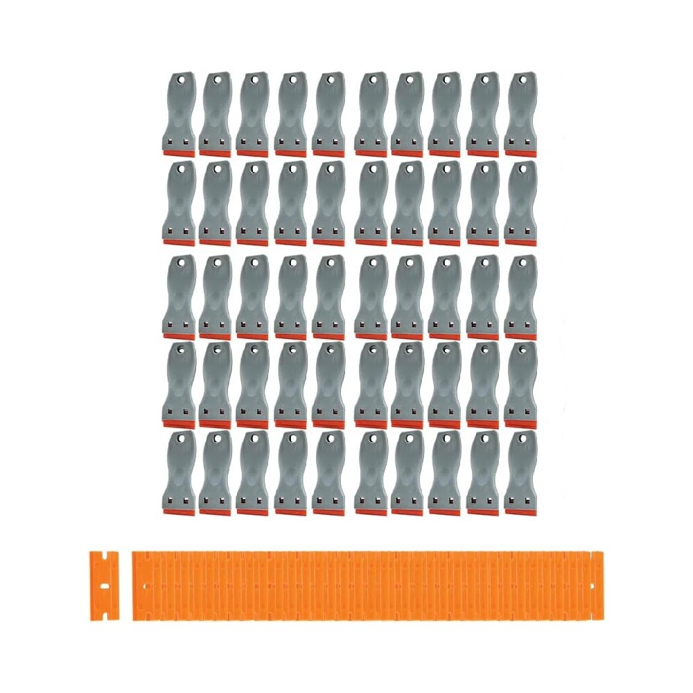 Plastic Razor Scraper Includes Replacement Blades Remover for Stickers, Adhesive