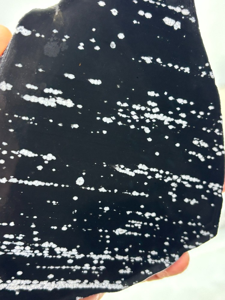 Large Snowflake Obsidian Slab Lapidary Cabbing Knapping Combo ship avail