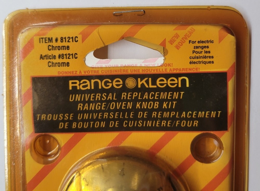 Range Kleen Chrome Electric Range & Oven Replacement Knob Kit 8121C