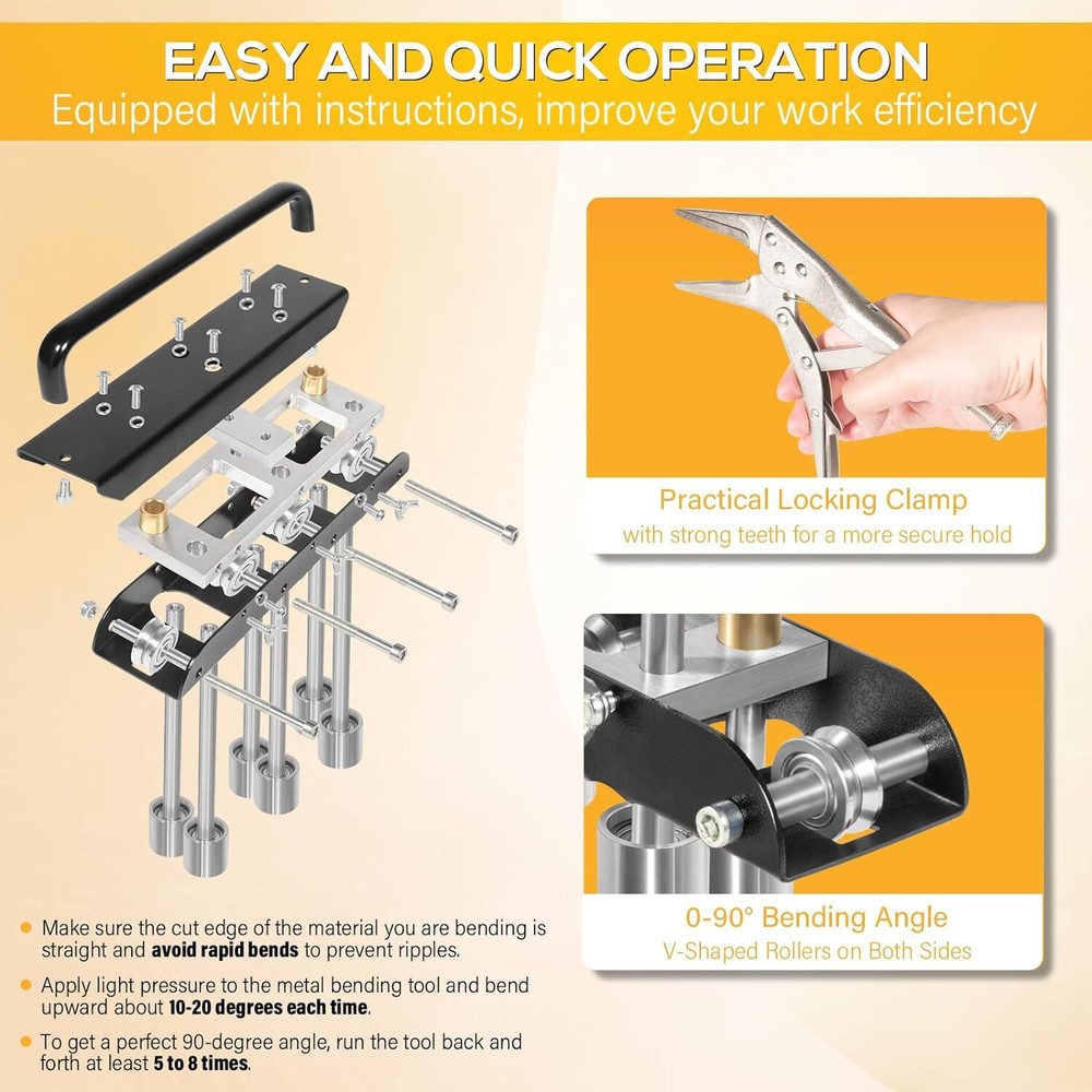 ER3 Three-Station Edge Roller, Large Radius Sheet Metal Bead Roller Bender