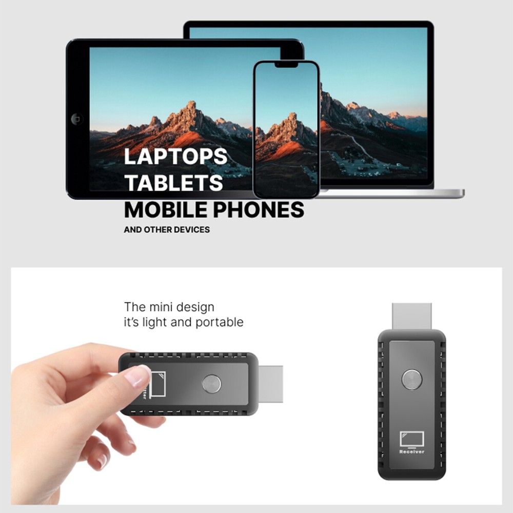 Wireless HDMI Video Transmitter & Receiver PC To TV Stick Screen Share Extender