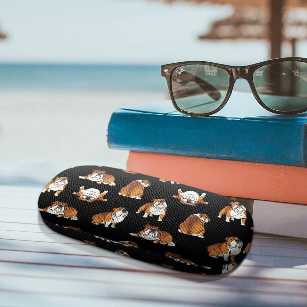 Hard Shell Eyeglasses Case, Clamshell Sunglasses Holder Protective Cover with...