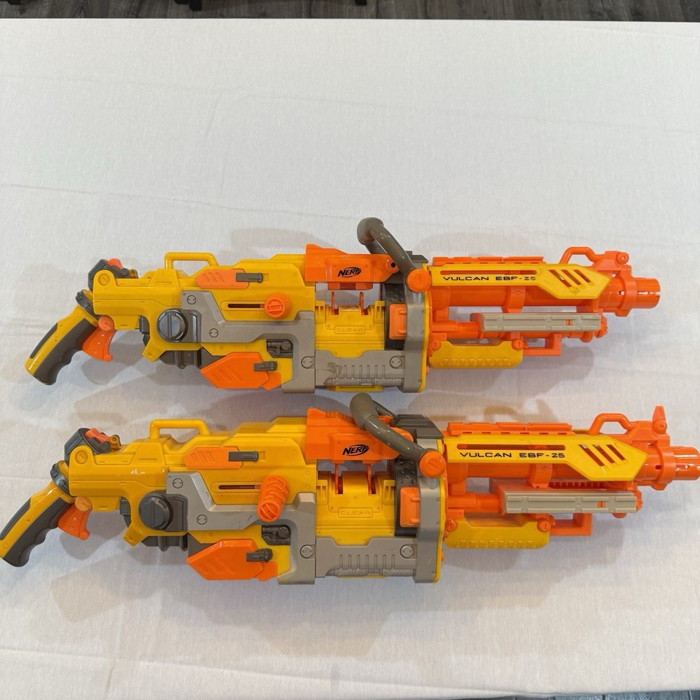 Nerf Vulcan EBF 25 Blaster Dart Gun Untested Missing Battery Tray