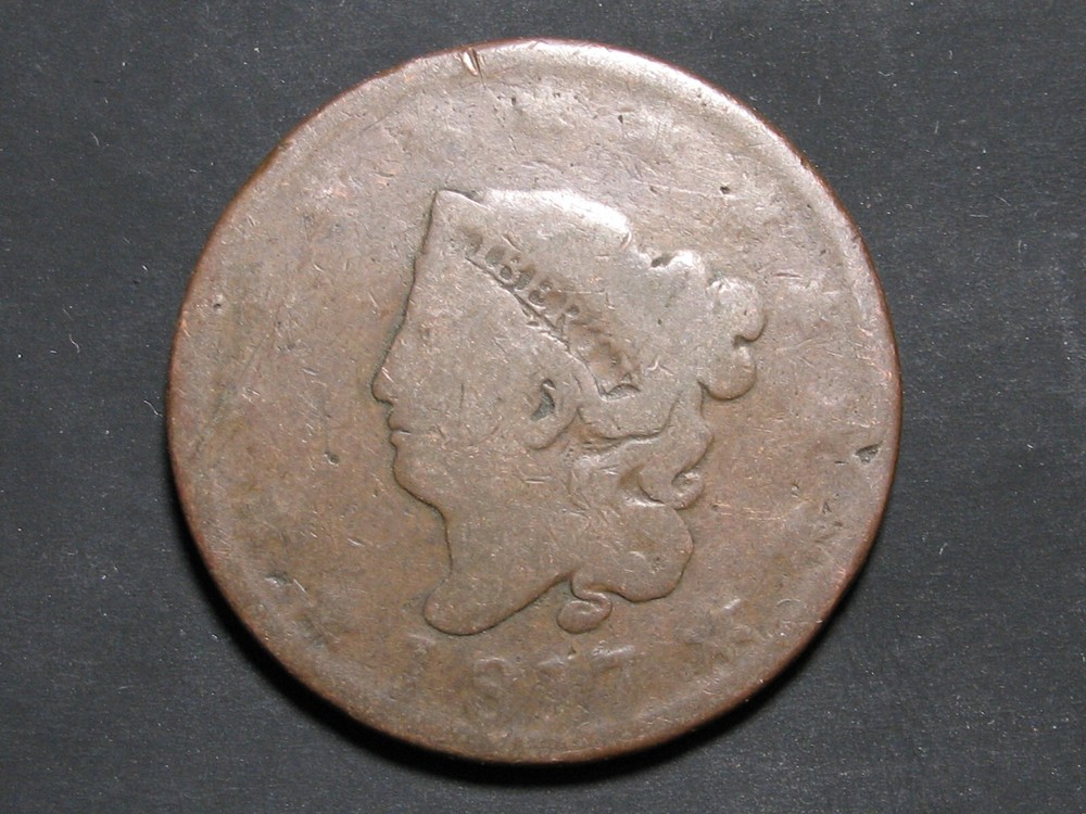 1817 LARGE CENT * CORONET HEAD * FREE SHIPPING