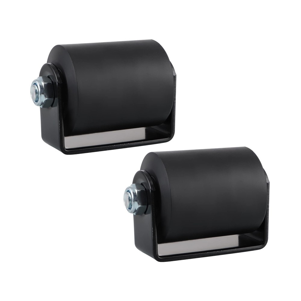 2-Piece Sliding Gate Guide Roller Set with C Bracket, 3" Nylon Rollers
